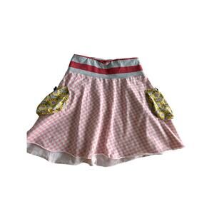 Matilda Jane‎ Girls Check Serendipity Pepper Ann Skirt Casual Pink White Size 6